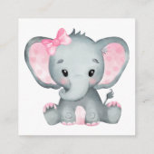 Roze Baby shower Registratie QR Code Kaart (Achterkant)