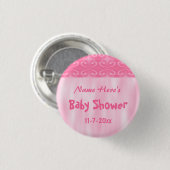 Roze Baby shower Ronde Button 3,2 Cm (Voorkant /achterkant)