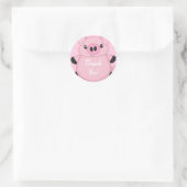 Roze Baby shower Ronde Sticker (Tas)