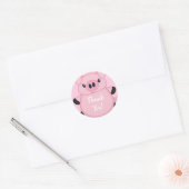 Roze Baby shower Ronde Sticker (Envelop)