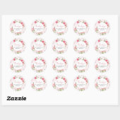 Roze Baby shower Ronde Sticker (Vel)