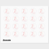 Roze Baby shower Ronde Sticker (Vel)