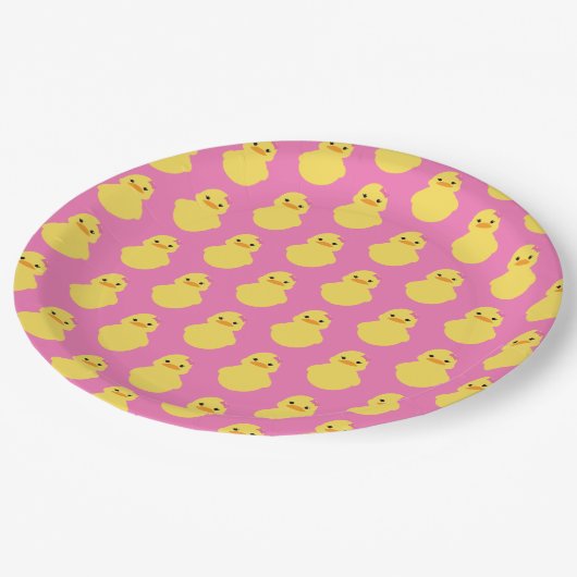 roze BABY SHOWER roze Papieren Bordje (Gekanteld)