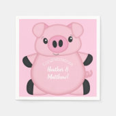 Roze Baby shower Servet (Voorkant)