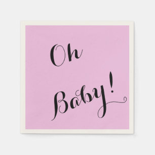 roze baby shower servetten op maat voor meisjes