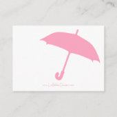 Roze Baby shower Silhouette Luier Raffle Tickets Informatiekaartje (Achterkant)