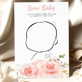 Roze Baby shower Spel Draai Baby Vrije partij