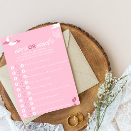 roze Baby Shower spel Over of Onder?