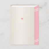Roze Baby shower Sprinkle Library Book Informatiekaartje (Achterkant)