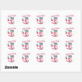 Roze Baby shower Sticker (Vel)