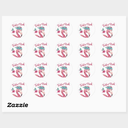 Roze Baby shower Sticker (Vel)