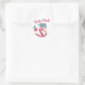 Roze Baby shower Sticker (Tas)