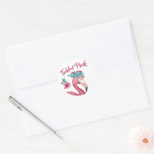 Roze Baby shower Sticker (Envelop)
