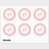 Roze Baby shower Sticker | Naam van de Baby Sticke (Vel)