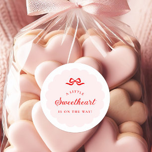 Roze Baby Shower Stickers Kleine Liefje