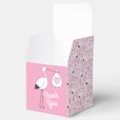 Roze Baby shower Stork Bedankdoosjes (Geopend)
