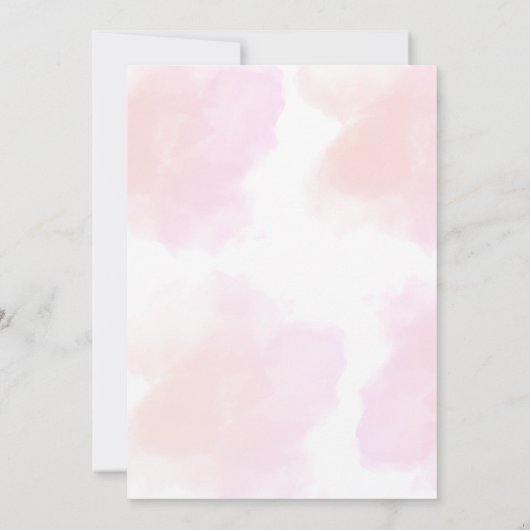 Roze Baby shower Stork Kaart (Achterkant)