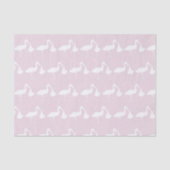 Roze Baby shower Stork Pattern-papier Tissuepapier (Voorkant)