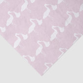 Roze Baby shower Stork Pattern-papier Tissuepapier (Detail)
