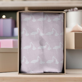 Roze Baby shower Stork Pattern-papier Tissuepapier