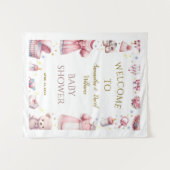  Roze Baby shower Tapestry Achtergrond Wandkleed (Voorkant (horizontaal))