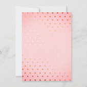 Roze Baby shower Tea Party Dank je Floral Kaart (Achterkant)