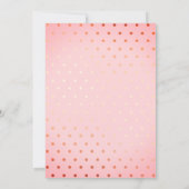 Roze Baby shower Tea Party Floral Kaart (Achterkant)