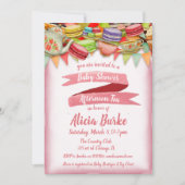  Roze Baby shower Tea Party Uitnodiging (Voorkant)