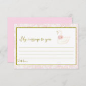 Roze Baby shower Tijd Capsule Kaart (Voorkant / Achterkant)