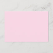 Roze Baby shower Tijd Capsule Kaart (Achterkant)