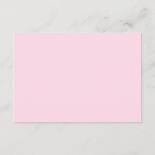 Roze Baby shower Tijd Capsule Kaart (Achterkant)