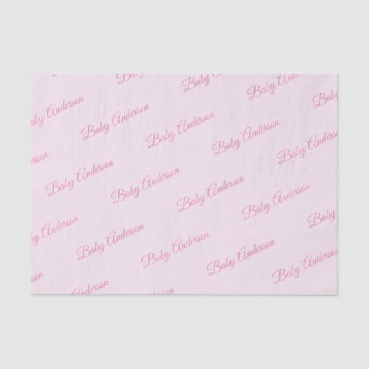  roze Baby shower tissue papier (Voorkant)