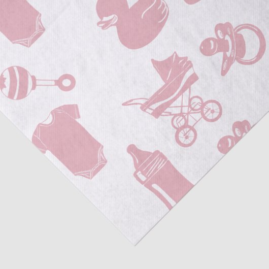 Roze Baby shower Tissuepapier (Detail)