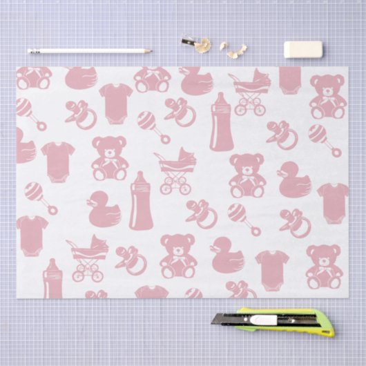 Roze Baby shower Tissuepapier (Craft)