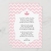 Roze Baby shower Tutu Dank u voor uw opmerking + g Bedankkaart (Voorkant / Achterkant)