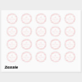 roze baby shower typografie moderne partij ronde sticker (Vel)