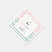 roze baby shower typografie moderne partij servet (Hoek)