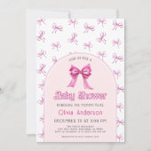 Roze Baby shower Uitnodiging (Voorkant)