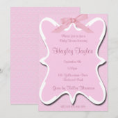 roze Baby shower Uitnodiging (Voorkant / Achterkant)