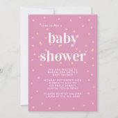 Roze Baby shower Uitnodiging (Voorkant)