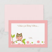 Roze Baby shower Uitnodiging (Voorkant / Achterkant)