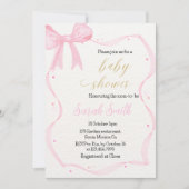 Roze Baby shower Uitnodiging (Voorkant)