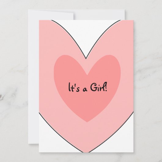 Roze Baby shower Uitnodiging (Voorkant)