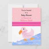 Roze Baby shower Uitnodiging (Voorkant)