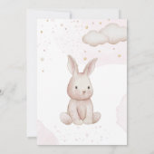 Roze Baby shower Uitnodiging (Achterkant)