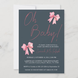 Roze Baby shower Uitnodiging