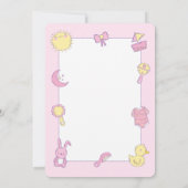 Roze Baby shower Uitnodiging (Achterkant)