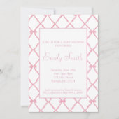 Roze Baby shower Uitnodiging (Voorkant)