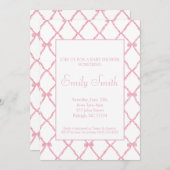 Roze Baby shower Uitnodiging (Voorkant / Achterkant)