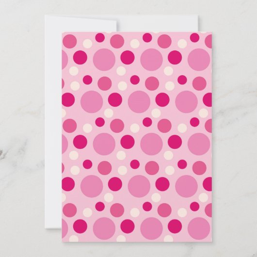 Roze Baby shower Uitnodiging (Achterkant)